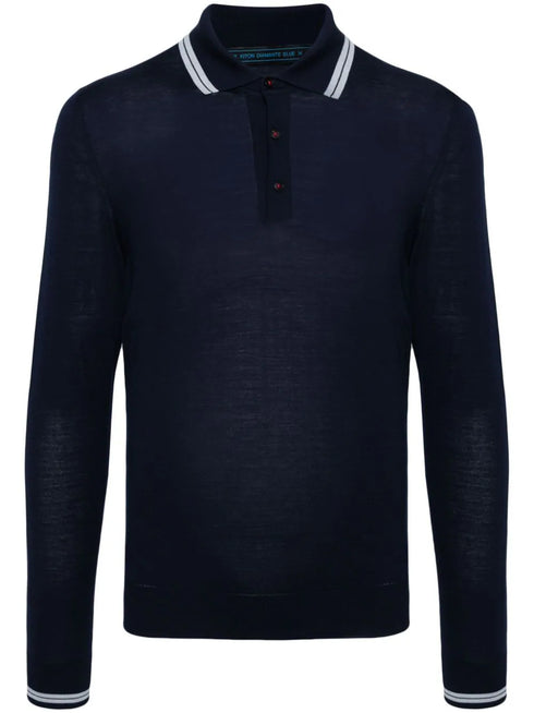 knitted wool polo shirt